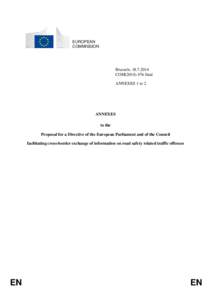 EUROPEAN COMMISSION Brussels, [removed]COM[removed]final ANNEXES 1 to 2