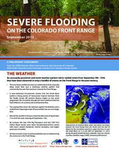 SEVERE FLOODING ON THE COLORADO FRONT RANGE September 2013 Muddy flood waters of Boulder Creek in Boulder, Colorado, during the rain and flooding event of September[removed]Photo: Getty Images.