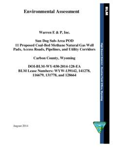 Environmental Assessment  Warren E & P, Inc. Carbon County, Wyoming