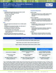 RCP Advisors - Executive Summary North American Lower Middle Market Buyouts As of Q1 2014 CO N FID EN TIA L