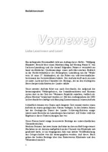 Redaktionsteam  Vorneweg Liebe Leserinnen und Leser! Ein aufregender Kriminalfall steht am Anfang dieses Heftes. Wolfgang Blandows Bericht über einen Mordanschlag auf Herzog Franz II. von