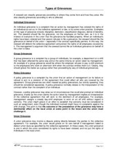 Sociology / Law / Union representative / Chauffeurs /  Teamsters /  and Helpers Local No. 391 v. Terry / Grievance / Employment / Human resource management