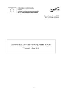 Sampling / Survey methodology / SILC / Eurostat / Sample size determination / Quota sampling / Sample / Simple random sample / Multistage sampling / Statistics / Sampling techniques / Market research