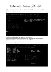 Configurazione Primo Avvio Zeroshell
