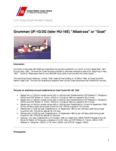 U.S. Coast Guard Aviation History  Grumman UF-1G/2G (later HU-16E) 