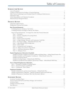 Table of Contents Introductory Section Letter of Transmittal�����������������������������������������������������