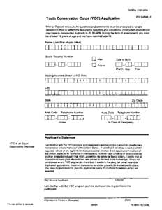 United States National Park Service / Youth Conservation Corps / Permanent residence / Social Security number / Social Security / Government / Identification / Taxation in the United States / Immigration to the United States / Nationality