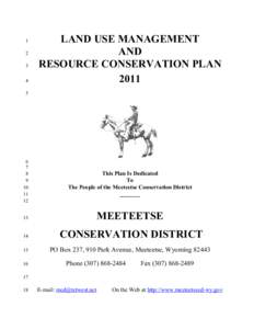 Conservation biology / Philosophy of biology / Federal Land Policy and Management Act / Land use / Meeteetse /  Wyoming / Knowledge / Conservation / Biology / Science