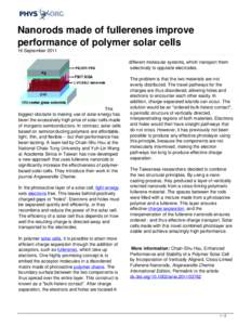 Technology / Electromagnetism / Fullerenes / Semiconductor devices / Polymer solar cell / Photoactive layer / Solar energy / Carbon nanotubes in photovoltaics / Energy / Solar cells / Energy conversion
