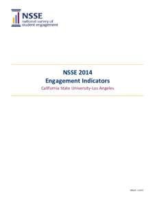 NSSE 2014 Engagement Indicators California State University-Los Angeles  IPEDS: 110592