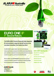 The unique end-to-end IP Monitoring Solution  EURO ONE IP IP. Second Nature.  The EURO ONE IP Control Panel with fully integrated