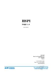 HSPI FAQS[removed]OLICORP Route de Montbrillant, 26