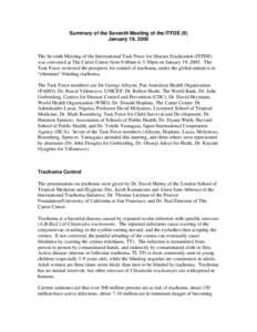 Tropical diseases / Neglected diseases / Chlamydiae / Sexually transmitted diseases and infections / Trachoma / Ophthalmology / Chlamydia infection / Carter Center / Trichiasis / Health / Medicine / International Trachoma Initiative