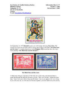 On September 14, 1977 Burundi issued a set of 20 stamps showing Fairy Tales