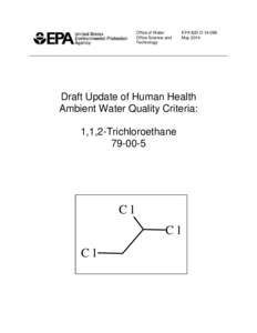 Draft Update of Human Health Ambient Water Quality Criteria: 1,1,2-Trichloroethane