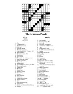 The Arkansas Puzzle No.25 Across[removed].