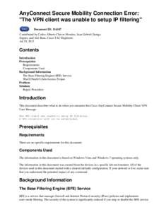 Computer architecture / Internet privacy / Network architecture / Deep packet inspection / Virtual private network / ESET / IPsec / Cisco Systems / Windows / Computing / Computer network security / Cryptographic protocols