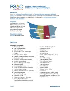 Encana / S&P/TSX 60 Index / Hydraulic fracturing / Stakeholder / Calfrac Well Services / Corporate social responsibility / Canadian Association of Petroleum Producers / Lethbridge / Economy of Canada / S&P/TSX Composite Index / Canada