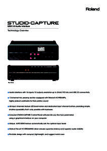USB 2.0 Audio Interface  Technology Overview Rear Panel