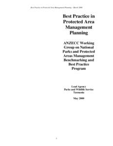 Best Practice in Protected Area Management Planning – March[removed]Best Practice in Protected Area Management Planning
