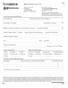 DRAFT  New Prescription Order Form Mail this form to: PrimeMail® PO Box[removed]