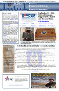 Unit news and information you can use — September 20, 2012  For submissions or comments: [removed]or [removed]  Current Issues  National ESGR week September 17—22