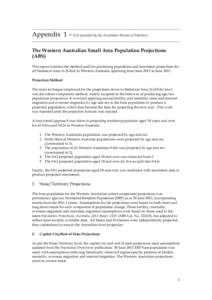 The Western Australian Small Area Population Projections (ABS)