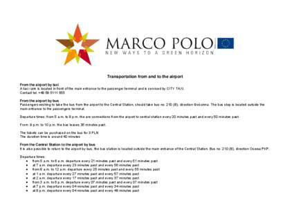 Microsoft Word - How to get to the Marco Polo Conference.doc
