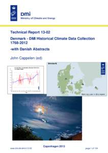 Technical ReportDenmark - DMI Historical Climate Data Collectionwith Danish Abstracts John Cappelen (ed)