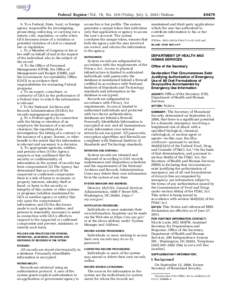 Federal Register / Vol. 78, No[removed]Friday, July 5, [removed]Notices b. To a Federal, State, local, or foreign agency responsible for investigating, prosecuting, enforcing, or carrying out a statute, rule, regulation, or