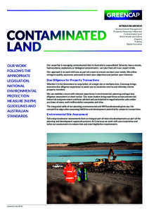 Integrated SERVICES Environmental Management Property/Hazardous Materials Contaminated Land Work Health and Safety Hygiene