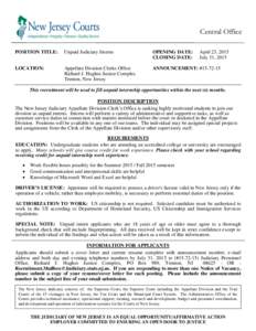 Richard J. Hughes / Supreme Court of the United States / Supreme court / Government / Cognition / Behavior / Courts of New Jersey / Internship / New Jersey