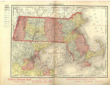 1900  MAP OP MASSACHUSETTS.