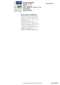 Bendigo Advertiser SaturdayBrief: HOLIDAYS  Page: 58