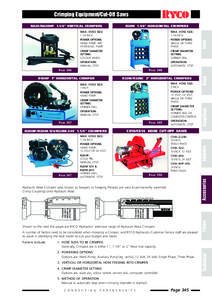 Crimping Equipment/Cut-Off Saws R20M 1.1/4” HORIZONTAL CRIMPERS MAX. HOSE SIZE: 1.1/4 INCH