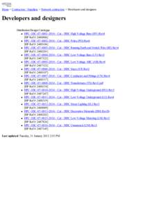 Home > Contractors / Suppliers > Network contractors > Developers and designers  Developers and designers Distribution Design Catalogue n HPC-1DCCat - DDC High Voltage Bare (HV) Rev4 [HP Ref #: ]