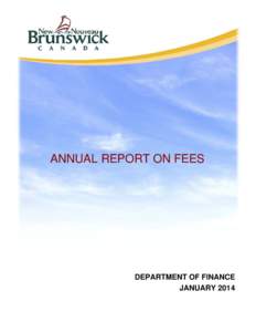 Annual Report on Fees (January 2014)