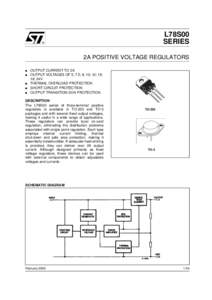 L78S00 SERIES 2A POSITIVE VOLTAGE REGULATORS ■ ■