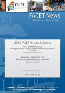 FACET News Winter[removed]Volume 19, Issue[removed]FACET Forums & Events FACET CONFERENCE 2014