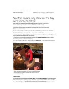 Stanford community shines at the Bay Area Science Festival | The Dish