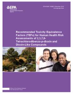 Dioxin Toxicity Equivalency Factors (TEFs) for Human Health