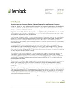 Hemlock Printers Ltd[removed]Buller Avenue Burnaby BC Canada V5J 4S4  t[removed]