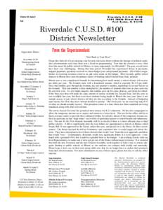 Volume 10, Issue 2  Riverdale C.U.S.D. #[removed]256th Street North Port Byron, IL 61275