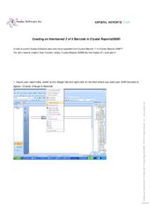 Interleaved 2 of 5 Barcode in Crystal Reports