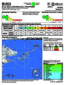 Siasi /  Sulu / Simunul /  Tawi-Tawi / Mercalli intensity scale / Tampakan /  South Cotabato / Buan / Geography of Asia / Semporna / Lahad Datu / Tawau