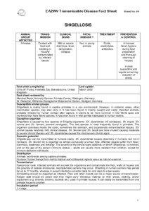 EAZWV Transmissible Disease Fact Sheet  Sheet No. 94