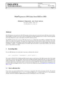 ISO-SWS VILSPA/SRON/MPE/KUL Document: howto-reprocess-erd Date: