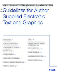 IEEE TRANSACTIONS, JOURNALS, AND LETTERS  Guidelines for Author Supplied Electronic Text and Graphics