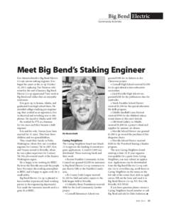 Big Bend Electric  Community Activities Meet Big Bend’s Staking Engineer Kris Messerschmidt is Big Bend Electric