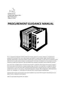 Nutrition Services 2 Martin Luther King Jr. Drive, Suite 754 East Tower Atlanta, GA[removed]PROCUREMENT GUIDANCE MANUAL